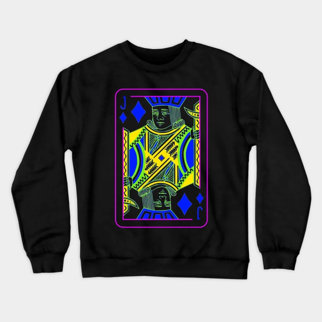 Jack of Diamonds Bright Mode Crewneck Sweatshirt by inotyler